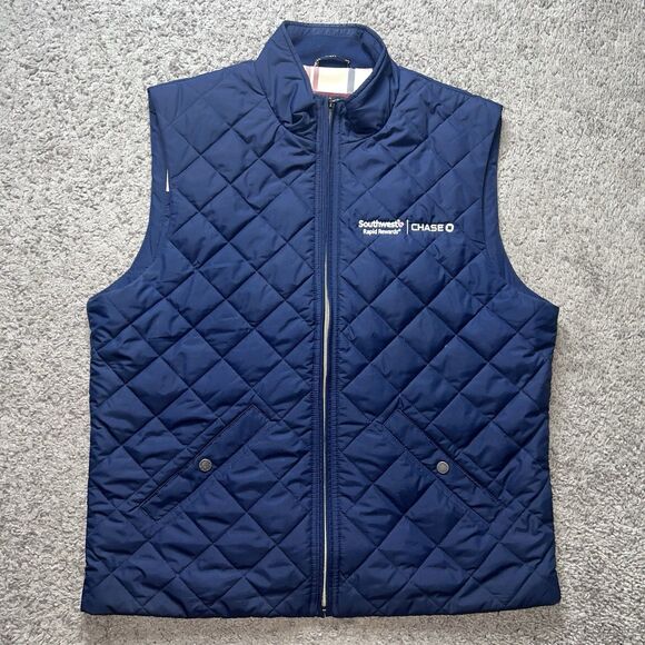 Brooks Brothers Vest Mens Large Quilted Zip Puffer Sleeveless Chase - Picture 1 of 6